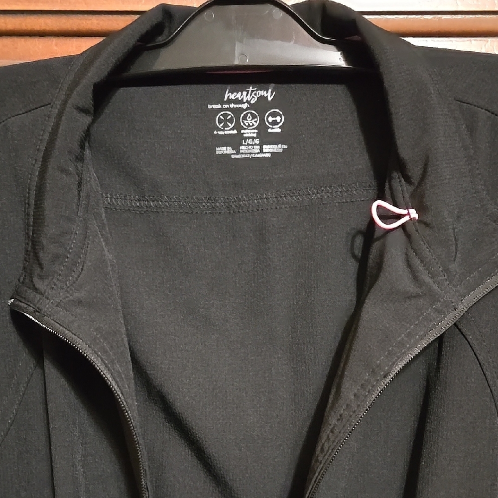 HeartSoul Black Scrub Jacket